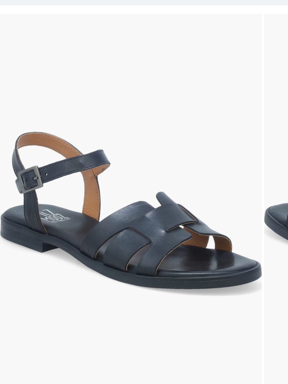 Miz Mooz Luxor Black Women's Strappy Leather Sandals size 39